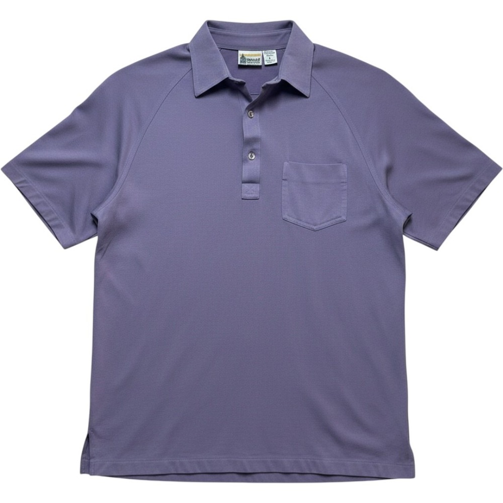 London‎ Fog Mens Short Sleeve Polo Shirt Purple Large